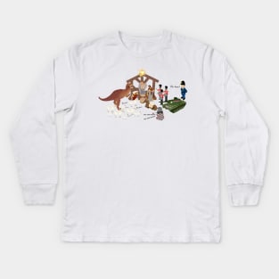 Mr Bean Nativity scene Kids Long Sleeve T-Shirt